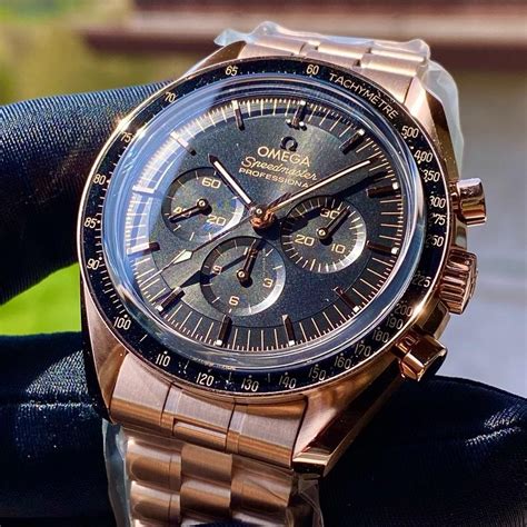 omega moon watch rose gold|omega gold watch price.